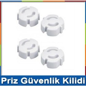 Resim Çocuk Bebek Güvenlik Priz Fiş Kapatıcı Kilit 4'Lü Seti Takım 