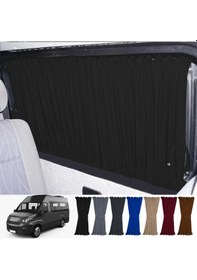 Resim Pandami Iveco Daily 6/7 Nesil Uzun Şase 2014-2023 Uyumlu Siyah Raylı Oto Perde Takımı 