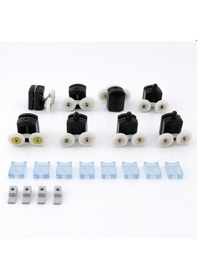 Resim Ayrıntıshop Duşakabin Metal Gövdeli Siyah Tekerleği 8 Li Takım Siyah 