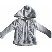 Resim Bibaby Triko Hırka Desenli Welsoftlu Mavi-6742 Mavi 