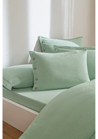 Resim Özdilek Nadia King Size Muslin Nevresim Takımı Mint 