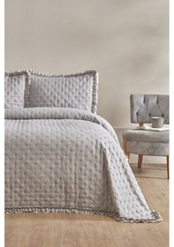 Resim Karaca Home Viona Çift Kişilik Yatak Örtüsü Seti Gri 200.22.11.0234 