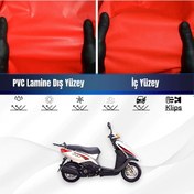 Resim Yamaha Cygnus Rs Motosiklet Brandası Su Geçirmez Branda Kırmızı Branda Motor Branda M 