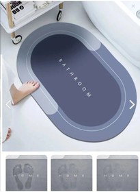 Resim Berrak Temizlik Pazarı Kauçuk Tabanlı Kaydırmaz, Hızlı Kuruyan, Banyo Lavabo Abdest Paspası 