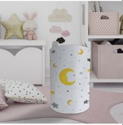 Resim Mekta Home Bebek Ve Çocuk Odası Ay Ve Yıldız Desenli Oyuncak Sepeti Renkli Çok Renkli 
