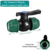 Resim Willowhaven 25mm Yeşil Hızlı Bağlantı Valfi Yüksek Akışlı Bahçe Sulama 