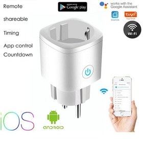 Resim Vothoon Akım Korumalı Akıllı Priz Wifi Tuya Destekli Android Ve Ios Destekli 