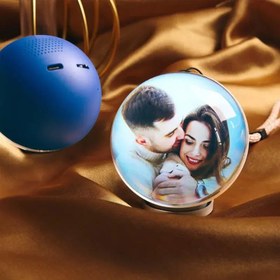 Resim Wi-Fi Version Glass Video Globe - Direct Video/Photo Transfer via App | Birthday &amp; Christmas Gift - Blue 