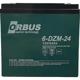 Resim 12v 24ah-amper Ah Orbus Akü. 6dzm24 Jel 12v 24 Ah. Taze 
