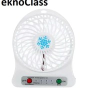 Resim TeknoClass Fan Soğutucu Mini Vantilatör Klima Güçlü Serinletici Taşınabilir Şarjlı Masa Üstü Sessiz 3 Kademeli 