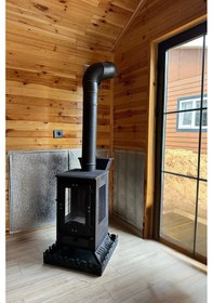 Resim Dekoratif Şık Camlı Şömine&pelet Soba 60x35x35 Cm 