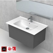 Resim TURKUAZ Blue Etajer Uyumlu Lavabo 60x45 
