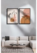 Resim 2 Parça Gerçek Siyah Renkli Çerçeveli Tablo Seti - Model 38 - Ersy2lımodel38 