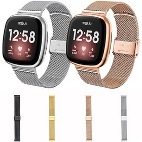 Resim Sones Fitbit Versa 4 / Sense 2 Evrensel Metal Paslanmaz Çelik Toka Watch Band 