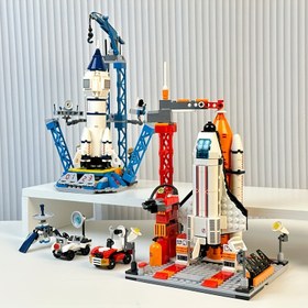 Resim Uzay Gezgini Blok Seti - Modern Uçaklar ve Roketler Gençler İçin Model Kiti ile Bir Arada Yapılan Hediyeler ve Ev Dekorasyonu 