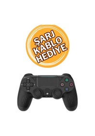 Resim Ps4 Kol Wireless Bt Kablosuz Oyun Kolu Ps4 Joystick Tablet Telefon Pc Uyumlu Titreşimli Oyun Kolu Beyaz 
