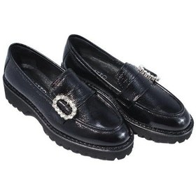 Resim Poletto Hakiki Deri Sıyah Loafer Düz 780 23-2378 Siyah 