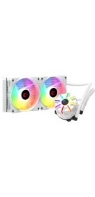 Resim Rampage HELIOS C2 Beyaz 68CFM 1800RPM Rainbow AMD AM5/INTEL LGA1700 240mm Sıvı Soğutmalı CPU Fan 