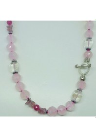Resim 1900 Pembe Kuvars El Yapımı Kolye Pembe 