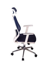Resim Ofisbazaar Dali Beyaz Fileli Yönetici Koltuğu Ergonomik Başlıklı Ofis Koltuğu Lacivert Lacivert 