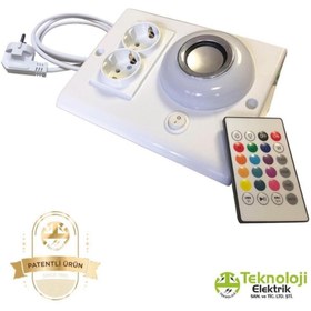 Resim TEKNOLOJİ ELEKTRİK Dolap Ve Tezgah Altı Sese Duyarlı Bluetooth Müzik Çalar Prizmatik Venüs Beyaz 