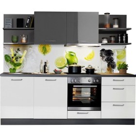 Resim Irmak Mutfak 240 Cm Tezgah Dahil Değil Antrasit - Beyaz 