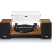 Resim Lenco LS-310 Ahşap Harici Hoparlörlü Bluetooth Pikap Kahverengi 