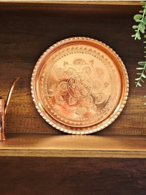 Resim Bakır İşlemeli Tepsi 50 Cm Bakır 