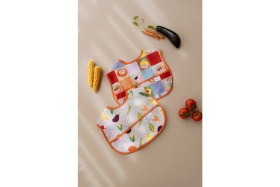 Resim Oh la la Koala For Little Ones Turuncu Biyeli 2li Sıvı Geçirmez Mama Önlüğü 6-36 Ay 