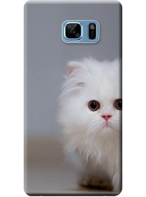 Resim Ceppare Samsung Galaxy Note Fe Kılıf (fan Edition) Sm-n935f Desenli Esnek Silikon Kapak Beyaz Kedi Stk:139 