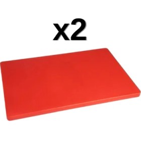 Resim Türkay 2'Li 40x30x2 Cm Polietilen Kesme Tahtası Kesim Levhası 