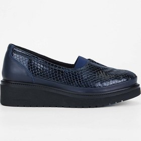 Resim Tamer Tanca Kadın Hakiki Deri Lacivert Casual Ayakkabı 824 012 Bn Ayk Sk23/24 Lacı Kroko Lacivert 