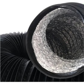 Resim Einstein Dizel Isıtıcı 75 Mm Flexible Telli Hortum 10 Metre Siyah 