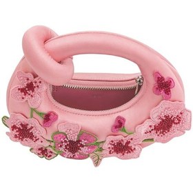 Resim Jw Pei Jw Peı Pembe Abaküs Işlemeli Çiçekli Mini Üst Saplı Çanta Abiye Çanta 