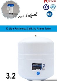 Resim Yaman Group Su Arıtma Cihazı Metal Genleşme Su Tankı 12 Lt Tnk 3.2 Vana Hediyeli 