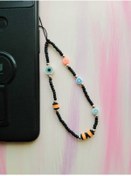 Resim nasclaycollection Çanta Cüzdan Charm Telefon Aksesuarı Siyah Gülen Surat 