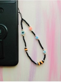 Resim nasclaycollection Çanta Cüzdan Charm Telefon Aksesuarı Siyah Gülen Surat 
