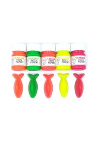 Resim EPOKSİ REÇİNE FLORASAN PASTA PİGMENT SET NEON PİGMENT 5 RENK 100 GR 