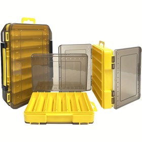 Resim 1 adet Çift Taraflı Yem Düzenli Kutu, Balıkçılık Aksesuarları Depolama Kutusu, Balıkçılık Takımı 