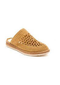 Resim Terlik Kadın Bbs Jmy John May Knitwear Slippers Camel Kahverengi 