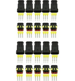 Resim Trendooze Üçlü Süper Su Söket Seal Maroces Konnektör Geçirmez Adet 3pin 10 Np 