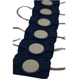 Resim 12 Volt 2.4 Watt Tekli Su Geçirmez Modül Led Mavi (10 Adet) 