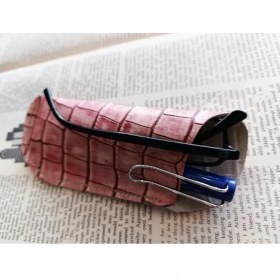 Resim Mahfuz Hakiki Deri Tamamen Emeği 17,5 x 7 cm Gözlük Kılıfı - Kalem Kutu NLU402 