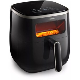 Resim Philips 1700 Watt Yeni Model Şeffaf Pişirme Tencereli Airfryer XL 