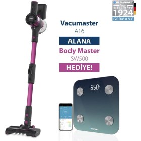 Resim Blaupunkt A16 Vacumaster Kablosuz Dikey Süpürge + Blaupunkt SW500 Body Master Smart Tartı 