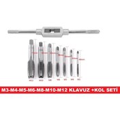 Resim Genel Markalar Klavuz Seti+kol M3-m4-m5-m6-m8-m10-m12 Metrik Diş Açma Klavuzları 