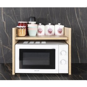 Resim Microdalga Organizer, Mutfak Tezgah Üstü Kapaksız Dolap, Baharatlık Safirmeşe Meşe 