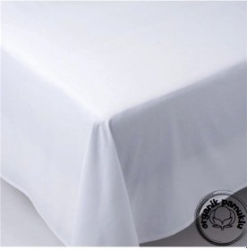 Resim Lotus Home Lüks Pamuklu Düz Beyaz Çarşaf Çift Kişilik 