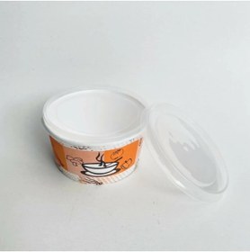 Resim Kuvars Kapaklı Karton Çorba Kasesi 25'li 16 Oz 