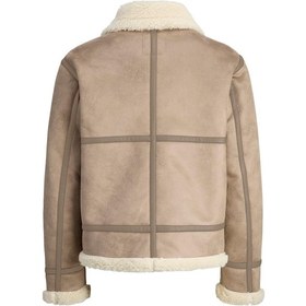 Resim Jack & Jones Jorlıverpool Aviator Jacket Kürklü Yaka Süet Görünümlü Kışlık Erkek Mont Sn Koleksiyonu Açık Kahverengi 